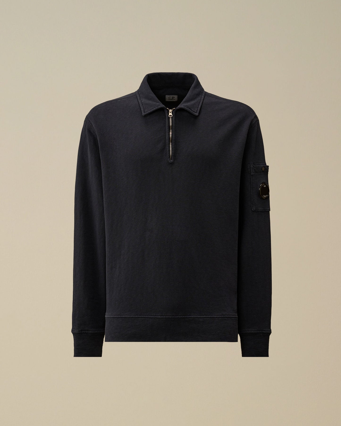 Malfilè Fleece Lens Half Zip Sweatshirt, MIDNIGHT NAVY - BLUE