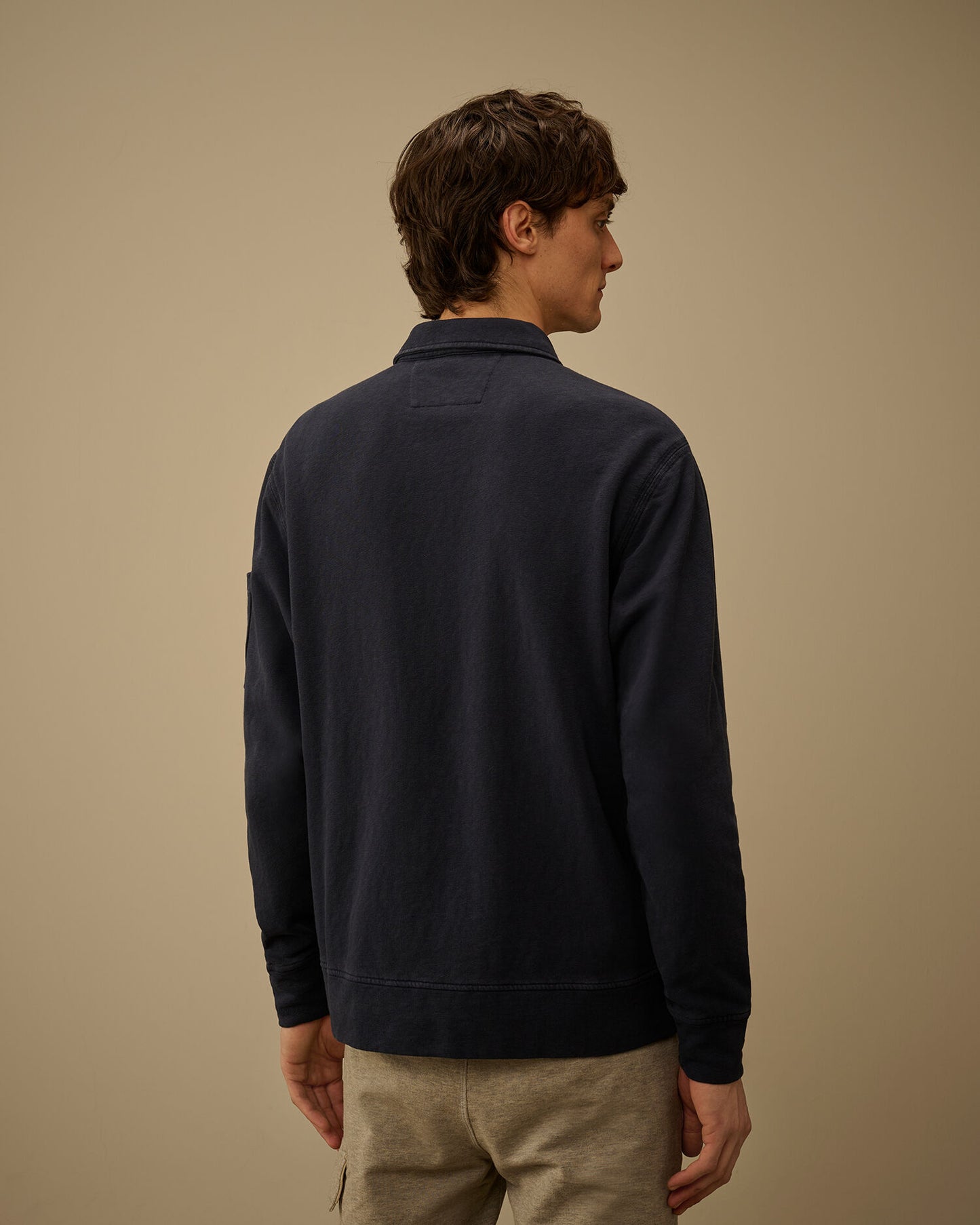 Malfilè Fleece Lens Half Zip Sweatshirt, MIDNIGHT NAVY - BLUE