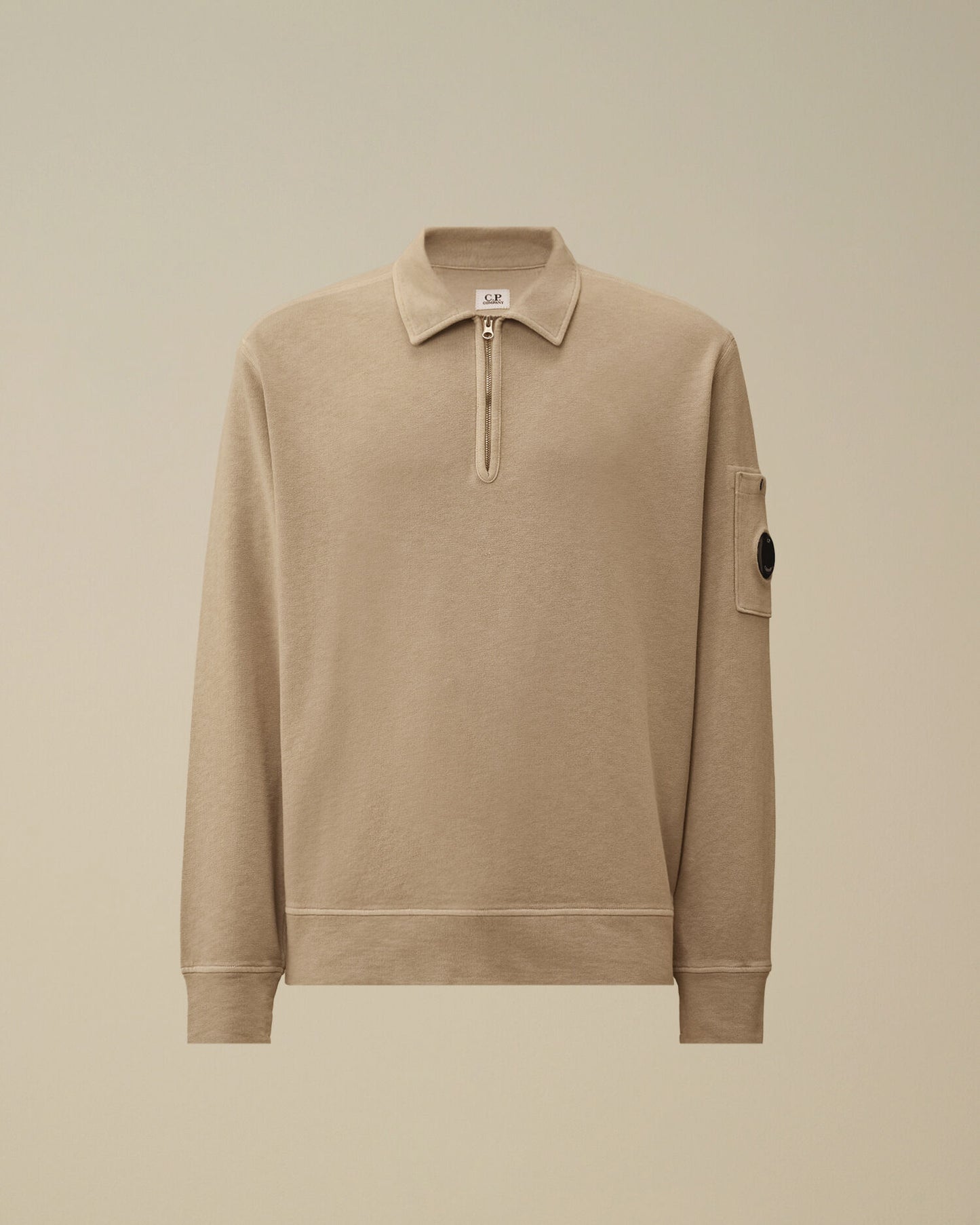 Malfilè Fleece Lens Half Zip Sweatshirt, DOVE - GREY