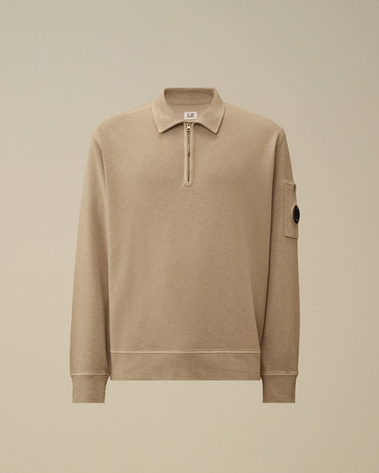 Malfilè Fleece Lens Half Zip Sweatshirt, DOVE - GREY