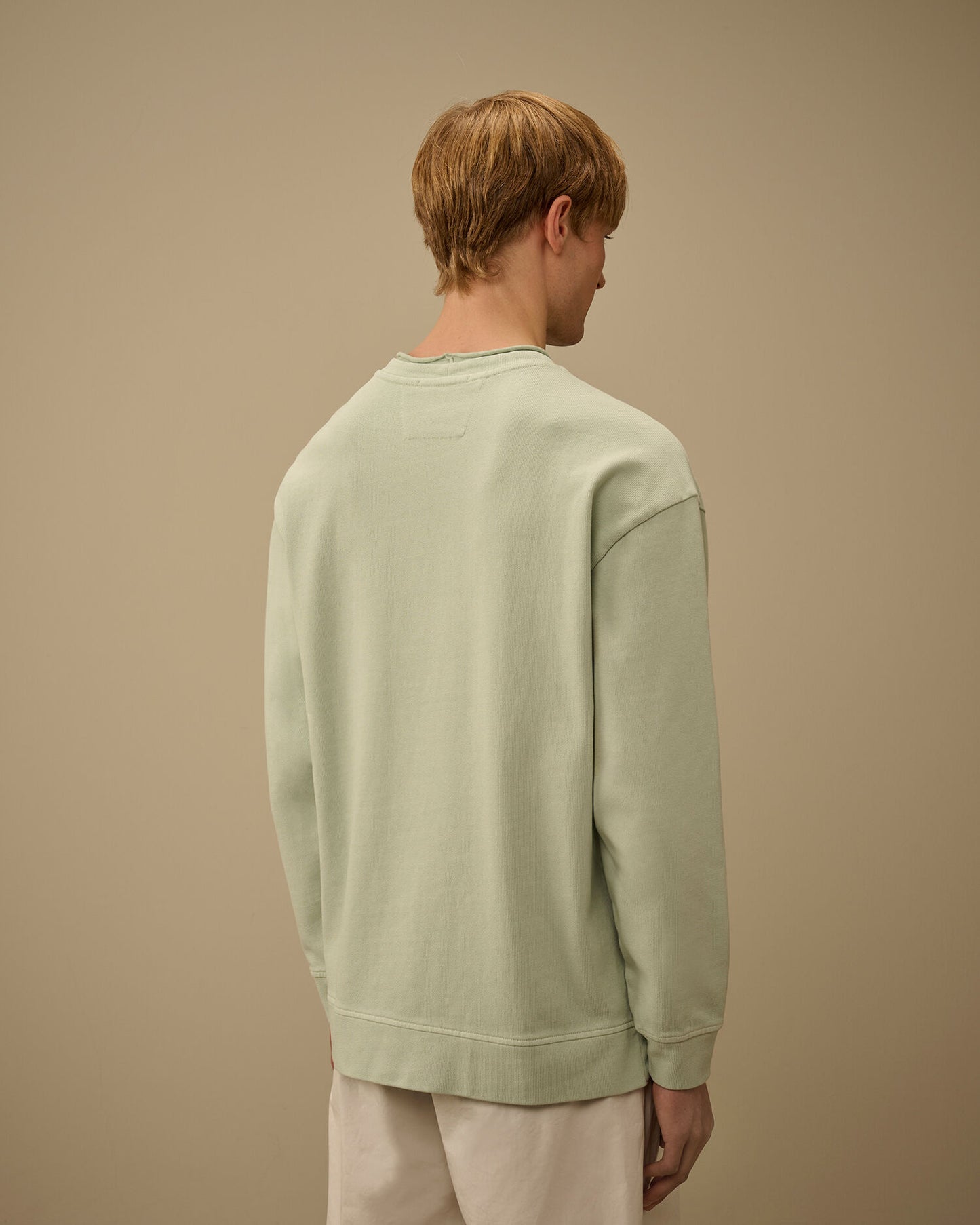 Combed Jersey 10/2 Boxy Mockneck Sweatshirt, MISTY BLUE