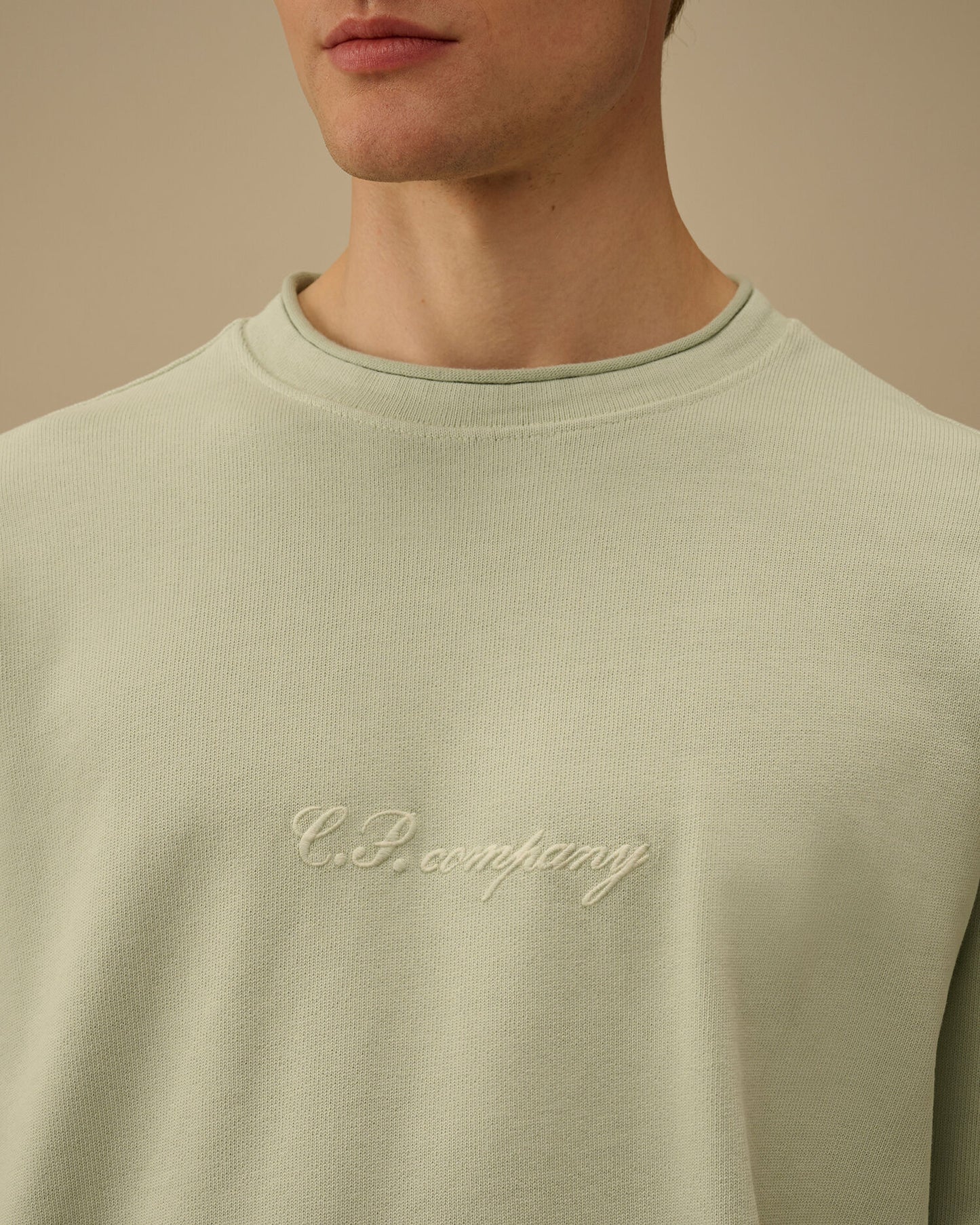 Combed Jersey 10/2 Boxy Mockneck Sweatshirt, MISTY BLUE
