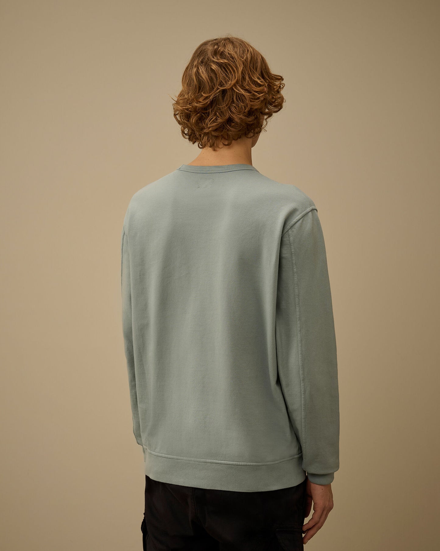 Light Fleece Crewneck Sweatshirt, SILVER BLUE