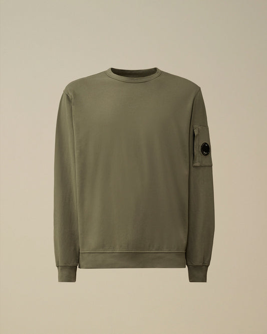 Light Fleece Crewneck Sweatshirt, GUNMETAL - GREY