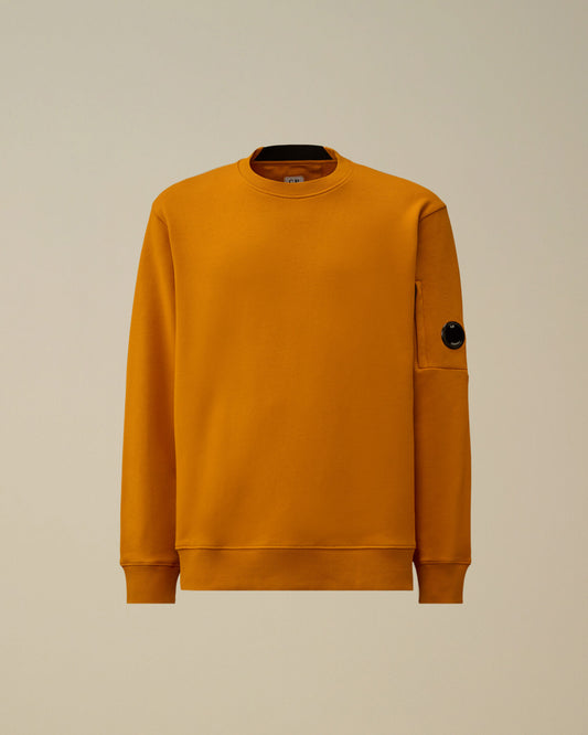 Diagonal Raised Fleece Crewneck Lens Sweatshirt, DESERT SUN - ORANGE