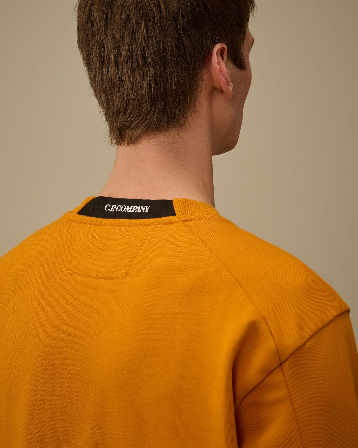 Diagonal Raised Fleece Crewneck Lens Sweatshirt, DESERT SUN - ORANGE