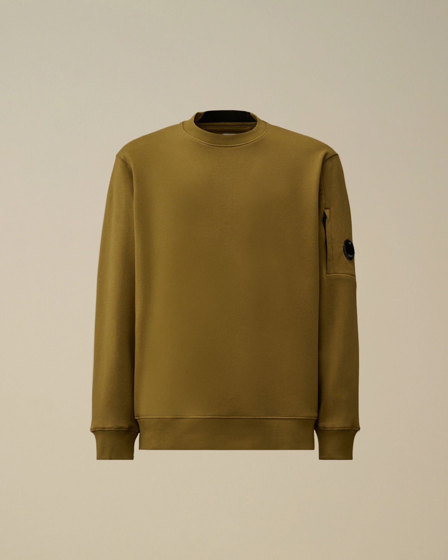 Diagonal Raised Fleece Crewneck Lens Sweatshirt, DRIED HERB - GREEN