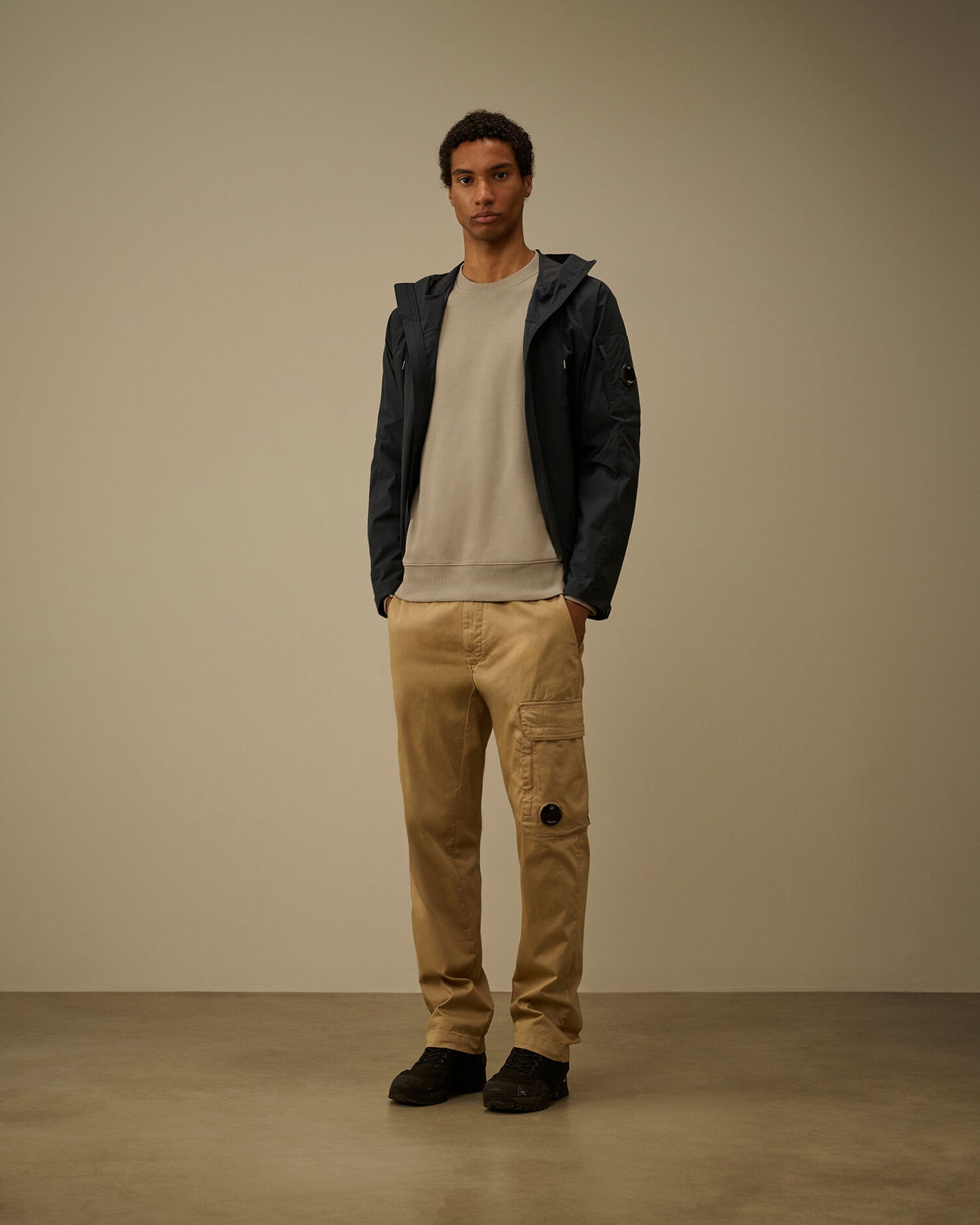 Diagonal Raised Fleece Crewneck Lens Sweatshirt, DOVE - GREY