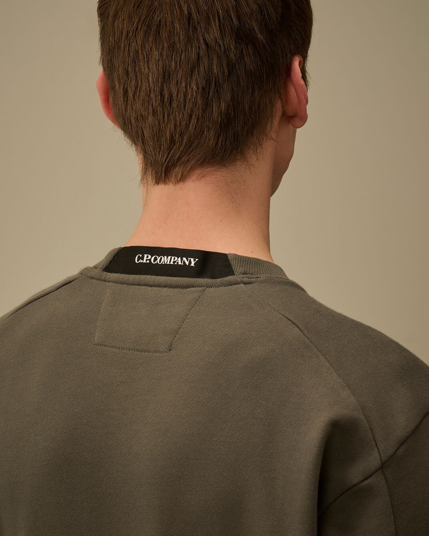 Diagonal Raised Fleece Crewneck Lens Sweatshirt, GUNMETAL - GREY