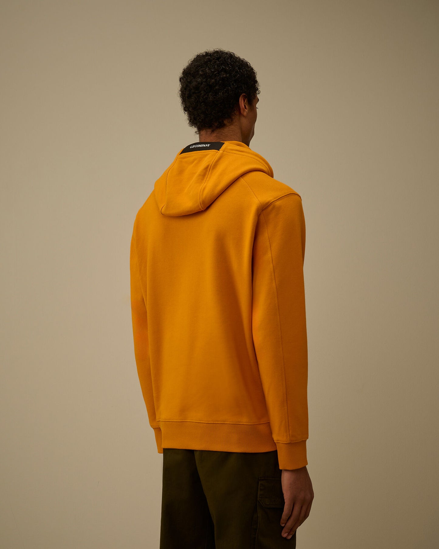 Diagonal Raised Fleece Hooded Lens Sweatshirt, DESERT SUN - ORANGE