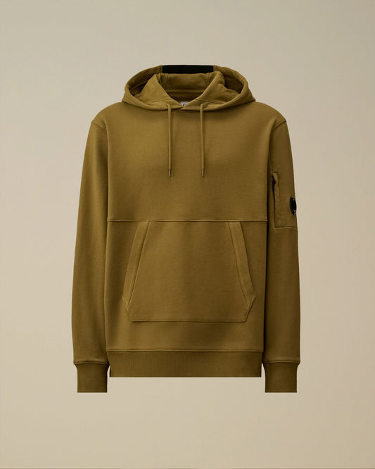 Diagonal Raised Fleece Hooded Lens Sweatshirt, DRIED HERB - GREEN