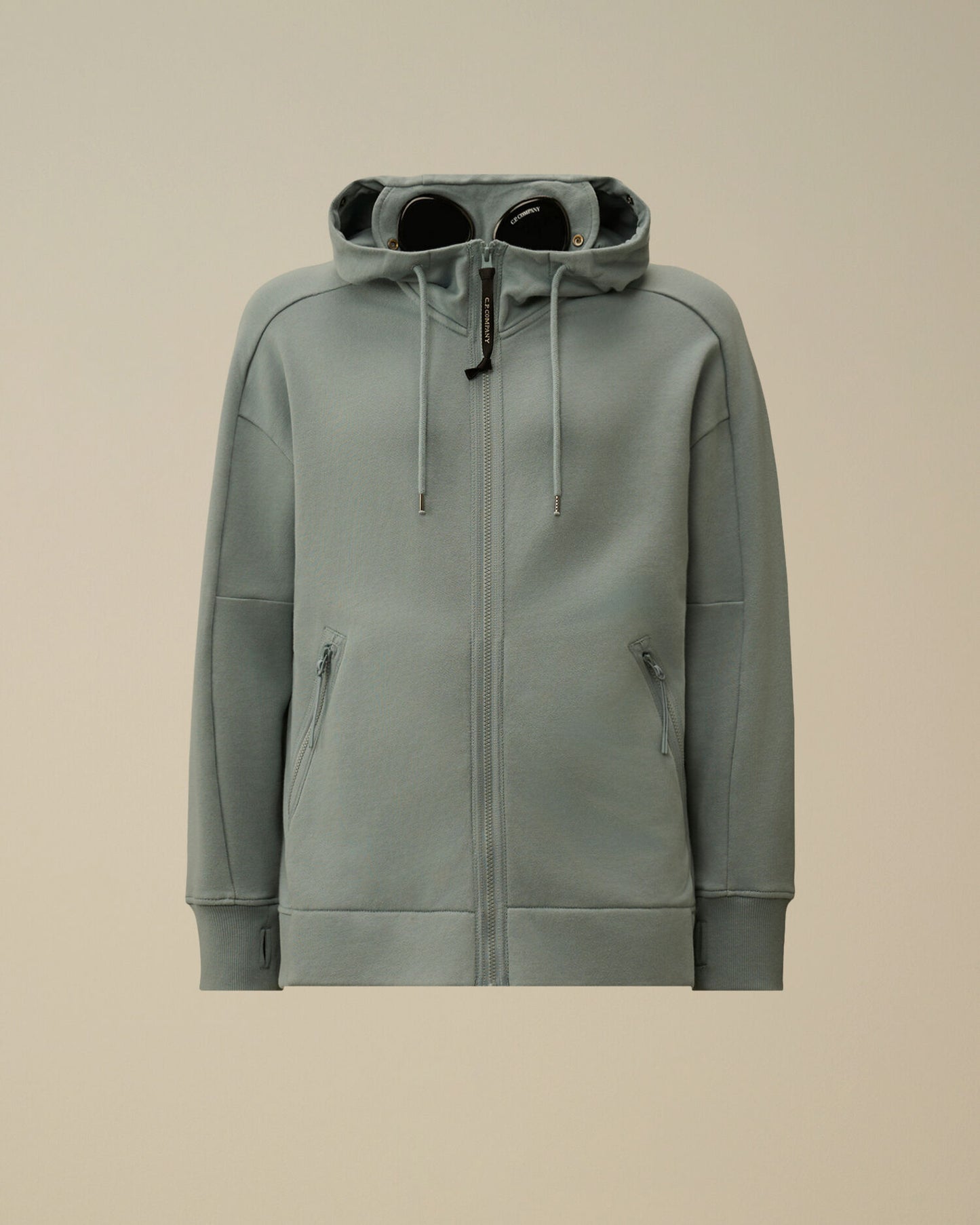 Diagonal Raised Fleece Goggle Sweatshirt, SILVER BLUE