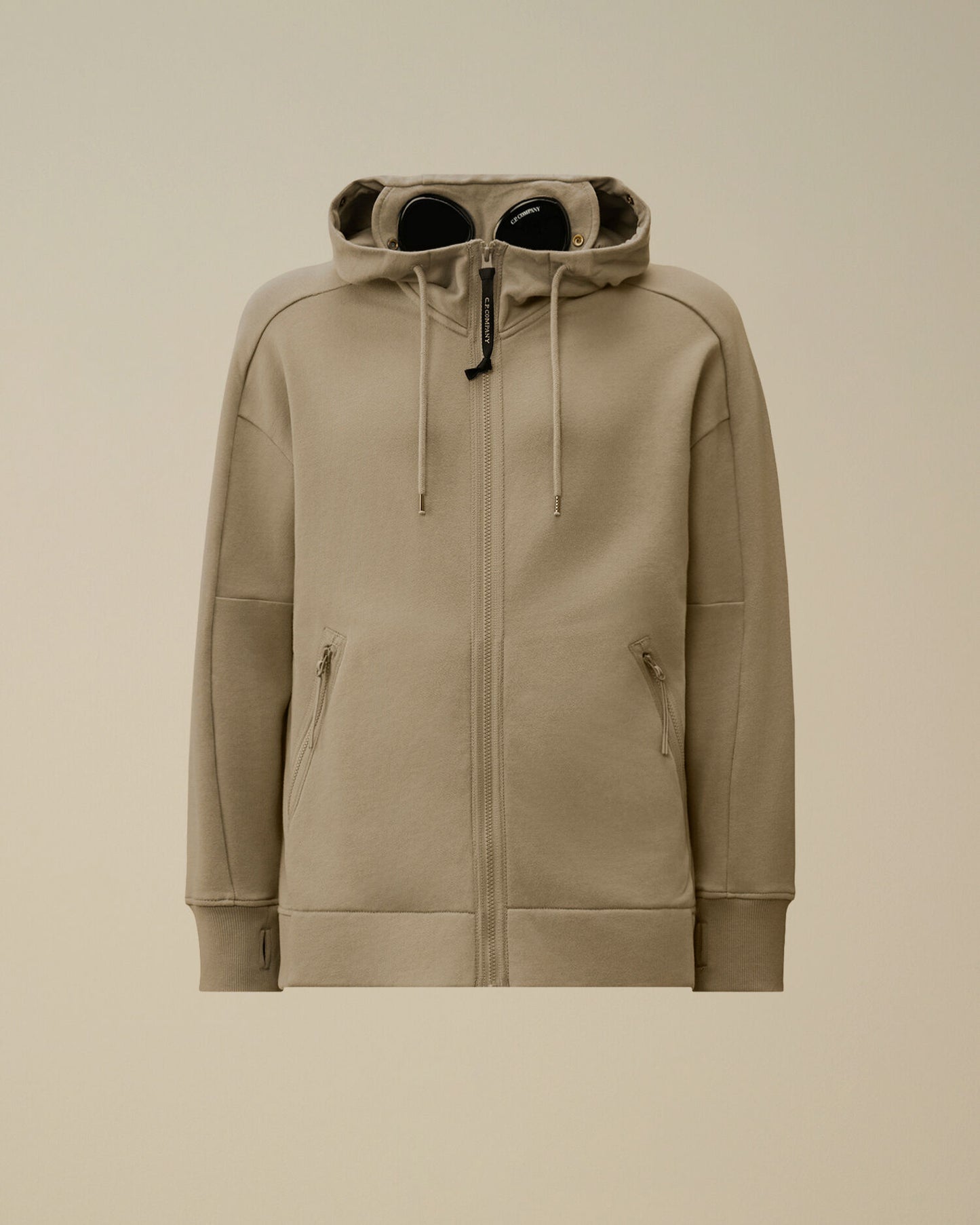 Diagonal Raised Fleece Goggle Sweatshirt, DOVE - GREY