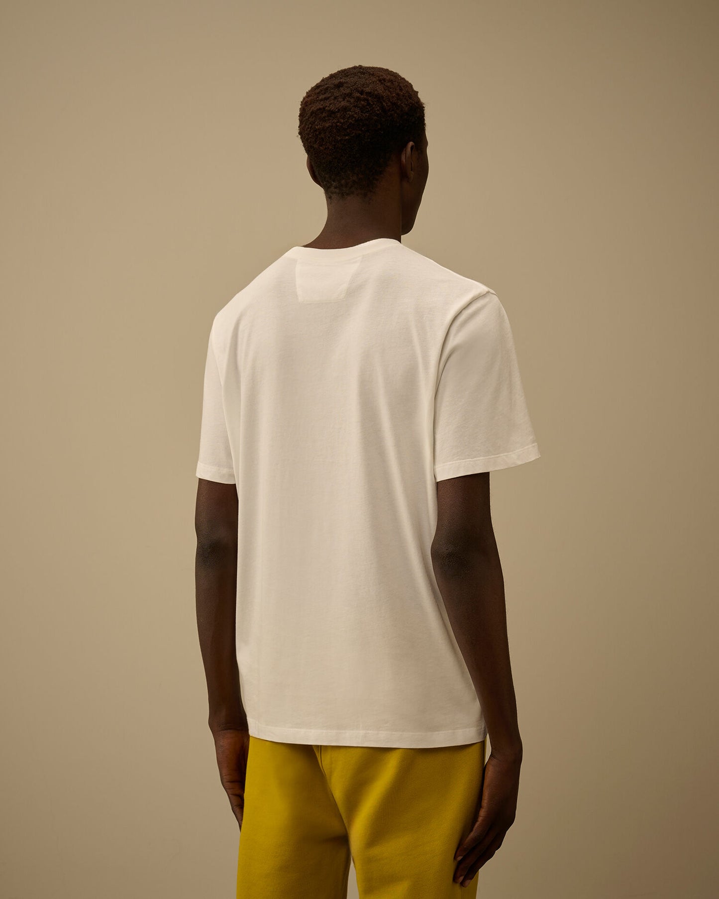 30/1 Jersey Short Sleeve Printed T-Shirt, GAUZE WHITE