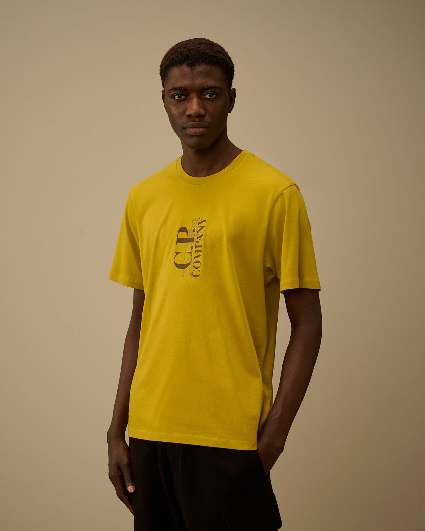 30/1 Jersey Short Sleeve Printed T-Shirt, ANTIQUE MOSS -YELLOW