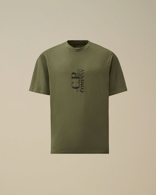 30/1 Jersey Short Sleeve Printed T-Shirt, LAUREL WREATH - GREEN