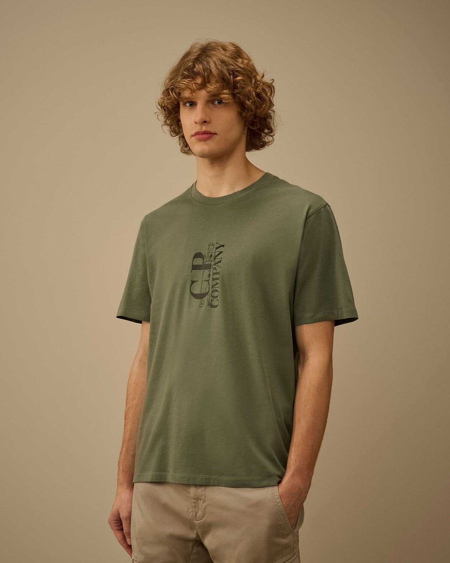 30/1 Jersey Short Sleeve Printed T-Shirt, LAUREL WREATH - GREEN