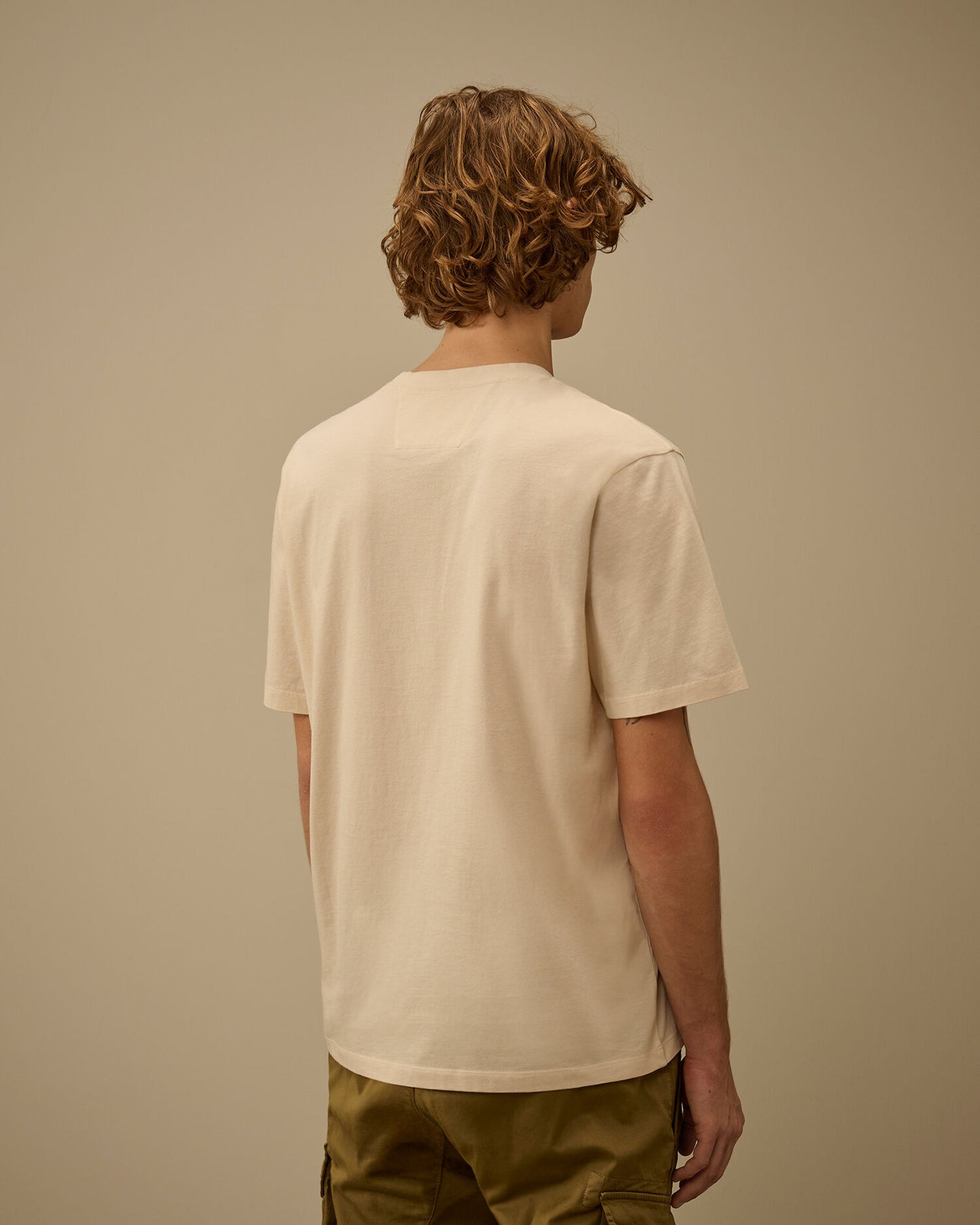 30/1 Jersey Short Sleeve Chest Logo T-Shirt, FROZEN DEW - WHITE