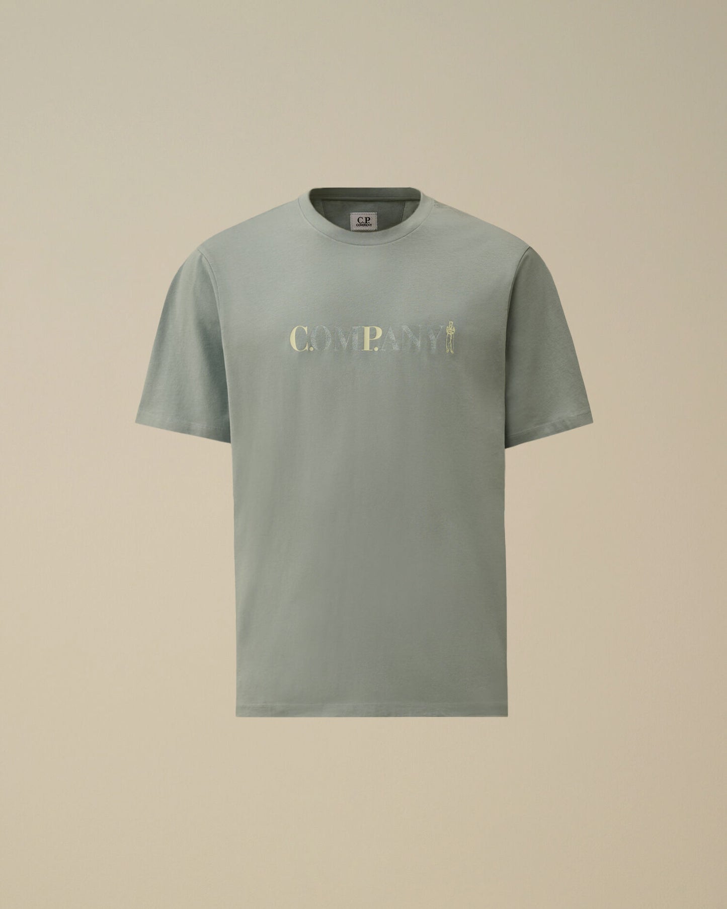 30/1 Jersey Short Sleeve Chest Logo T-Shirt, SILVER BLUE