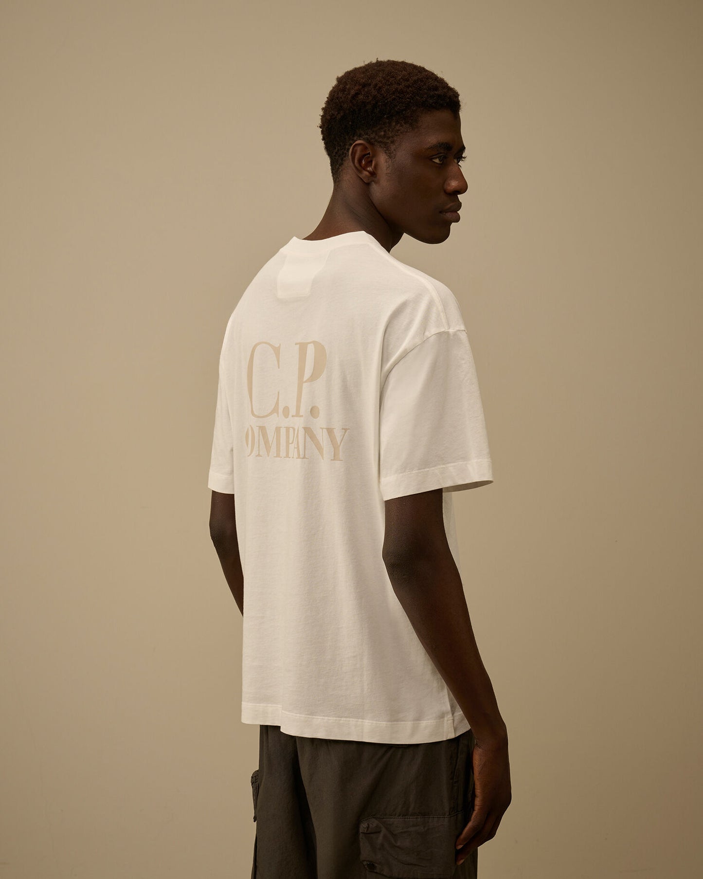 30/1 Jersey Short Sleeve Printed Graphics T-Shirt, GAUZE WHITE
