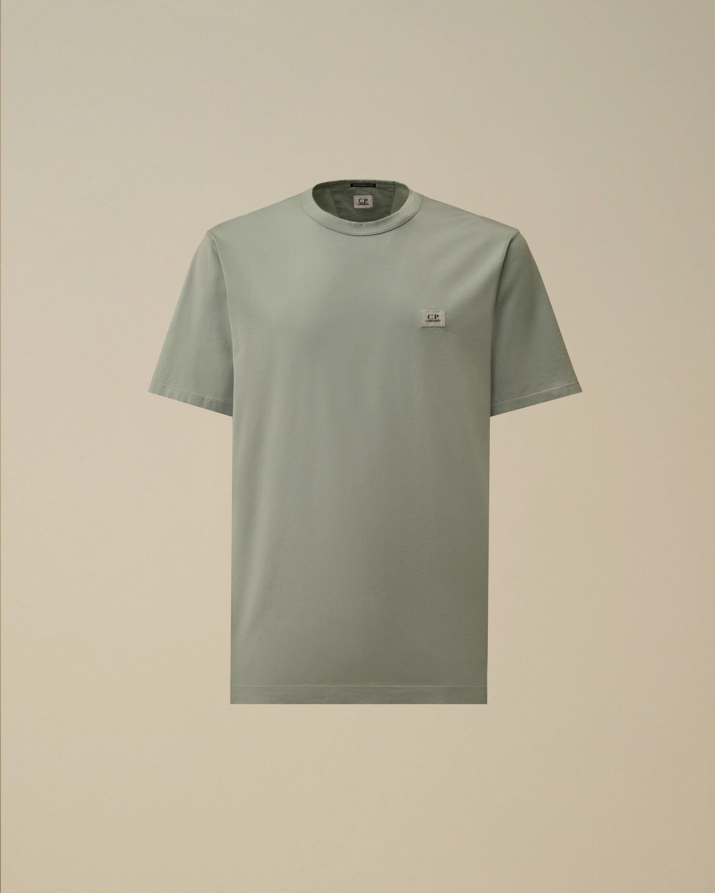 Mercerized Jersey 70/2 Gasato Short Sleeve Patch T-Shirt, SILVER BLUE
