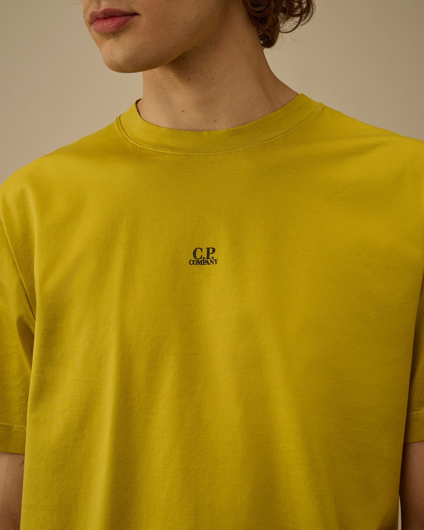 Mercerized Jersey 70/2 Gasato Short Sleeve T-Shirt, ANTIQUE MOSS -YELLOW