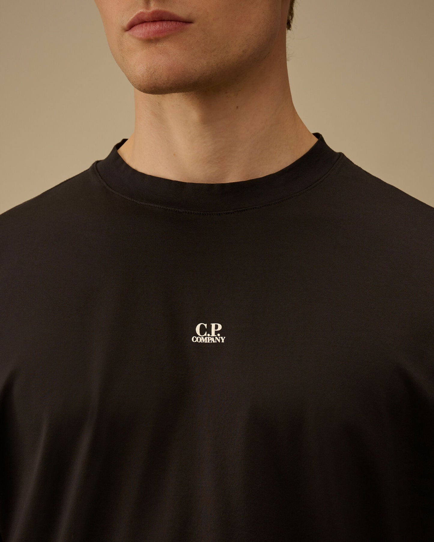 Mercerized Jersey 70/2 Gasato Short Sleeve T-Shirt, BLACK