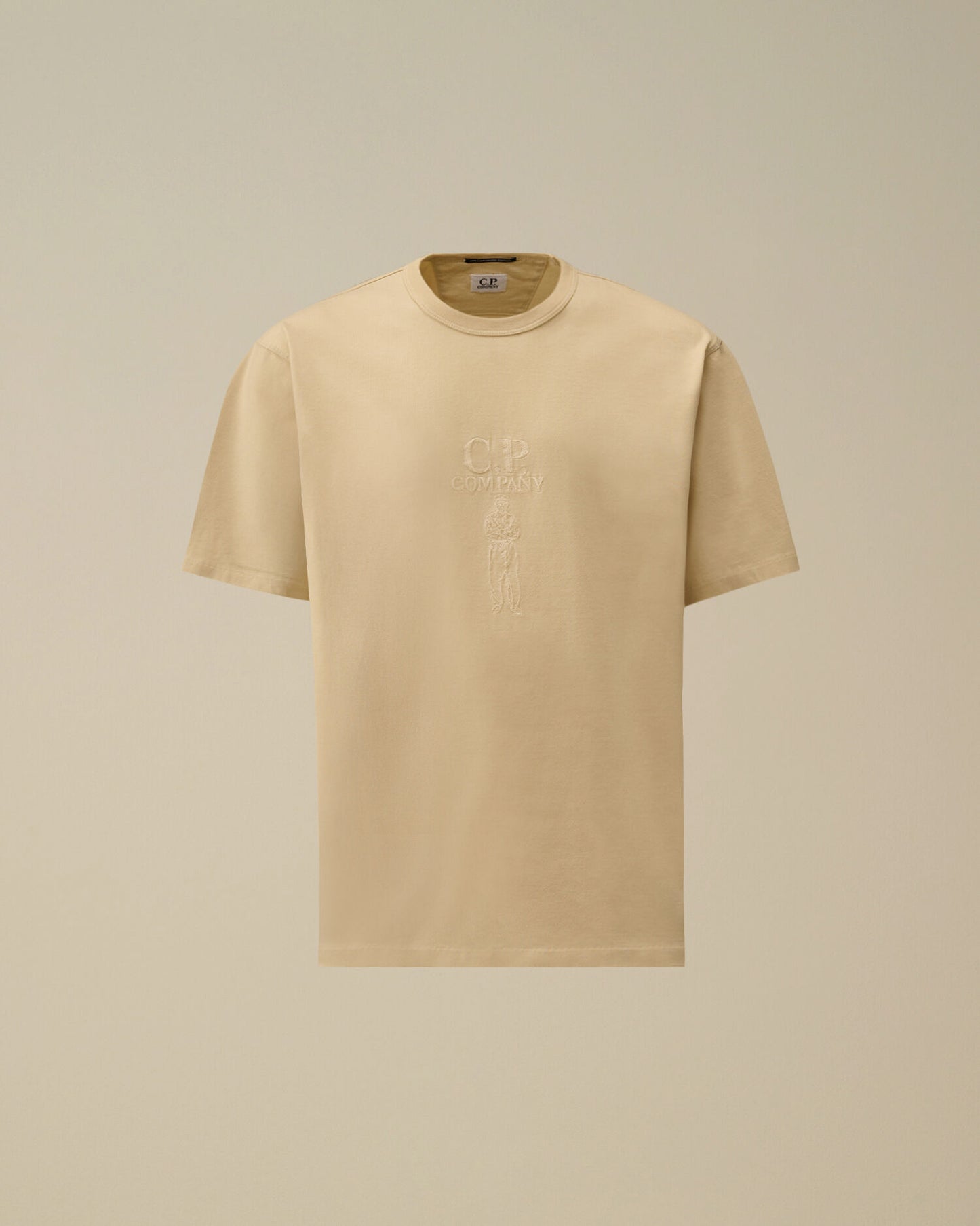 Mercerized Jersey 30/2 Twisted Short Sleeve Logo T-Shirt, FROZEN DEW - WHITE