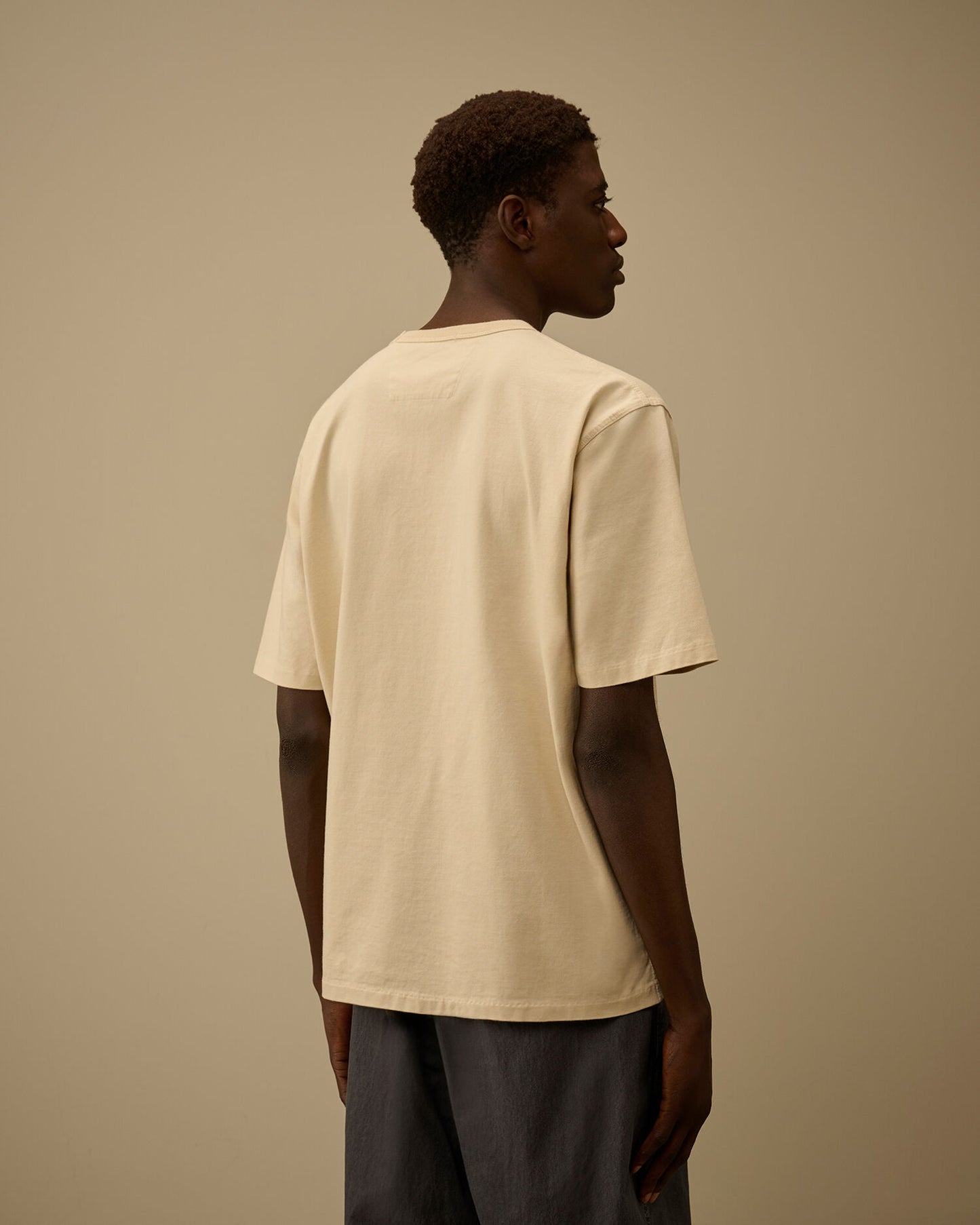Mercerized Jersey 30/2 Twisted Short Sleeve Logo T-Shirt, FROZEN DEW - WHITE