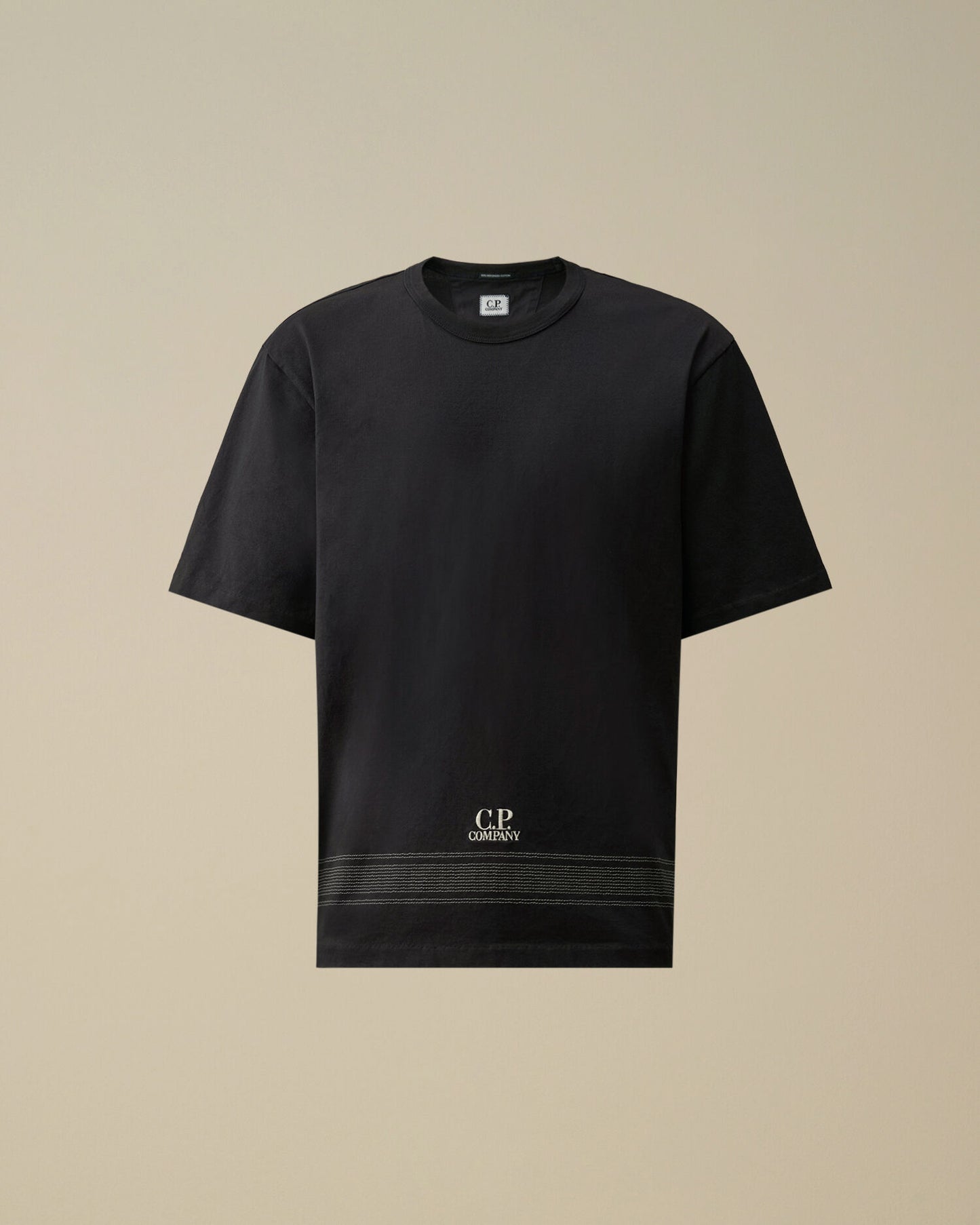 Mercerized Jersey 30/2 Twisted Short Sleeve Embroidery T-Shirt, TOTAL ECLIPSE - BLUE