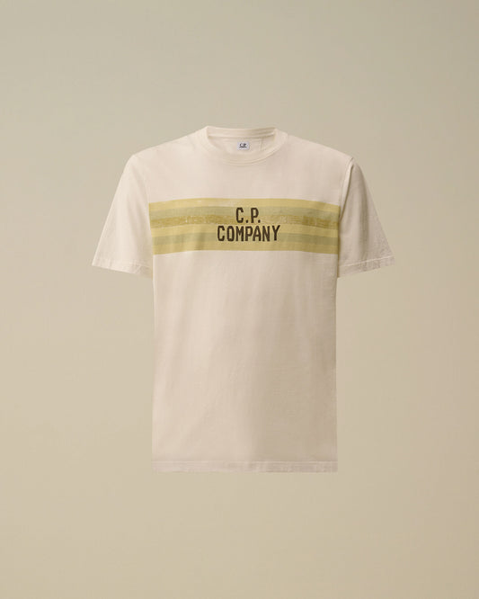 30/1 Jersey Short Sleeve Striped T-Shirt, GAUZE WHITE