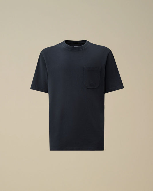 24/1 Piquet Pigment Dyed Short Sleeve T-Shirt, MIDNIGHT NAVY - BLUE
