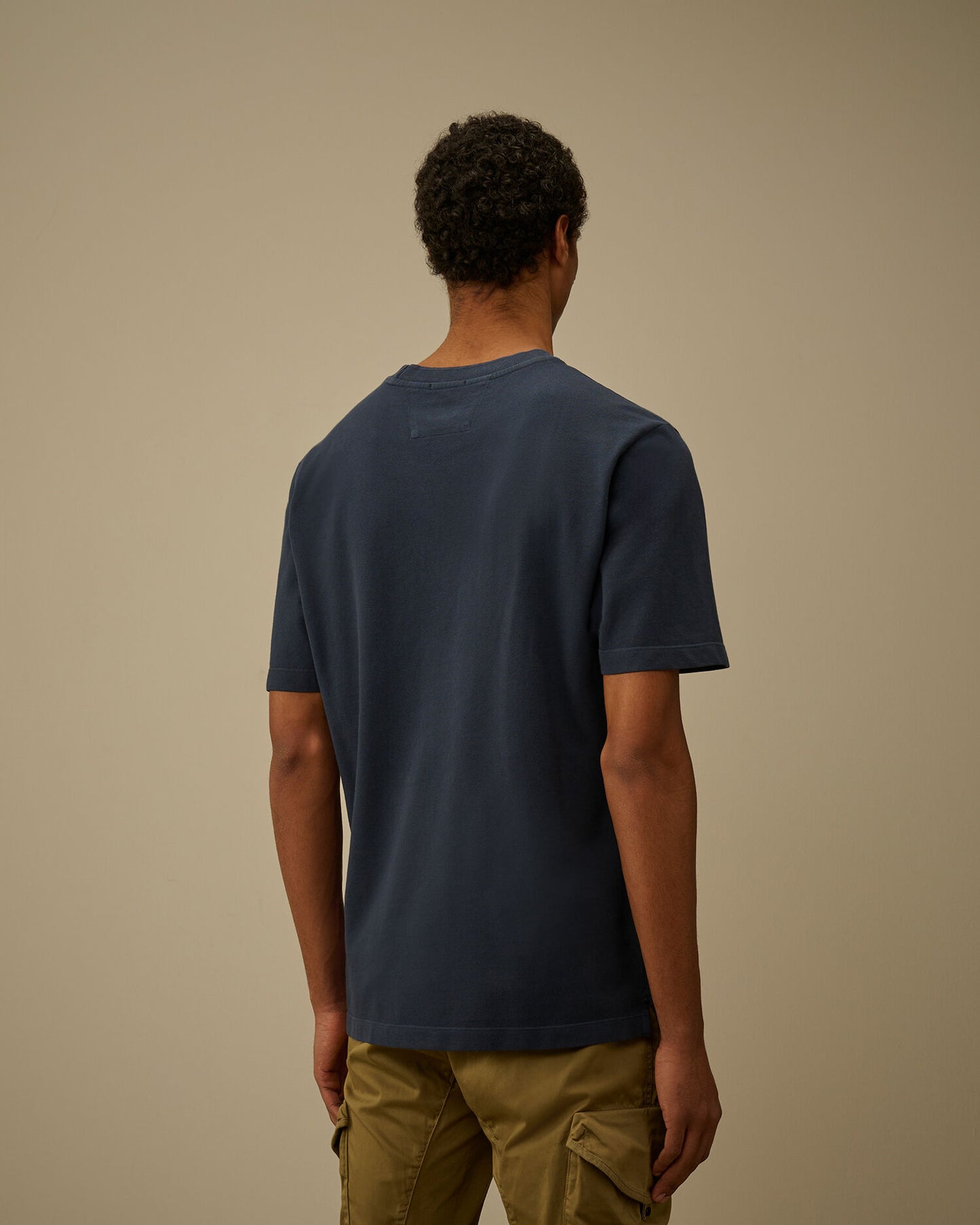 24/1 Piquet Pigment Dyed Short Sleeve T-Shirt, MIDNIGHT NAVY - BLUE