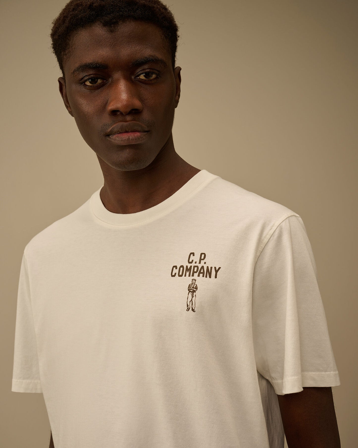 30/1 Jersey Short Sleeve British Sailor T-Shirt, GAUZE WHITE