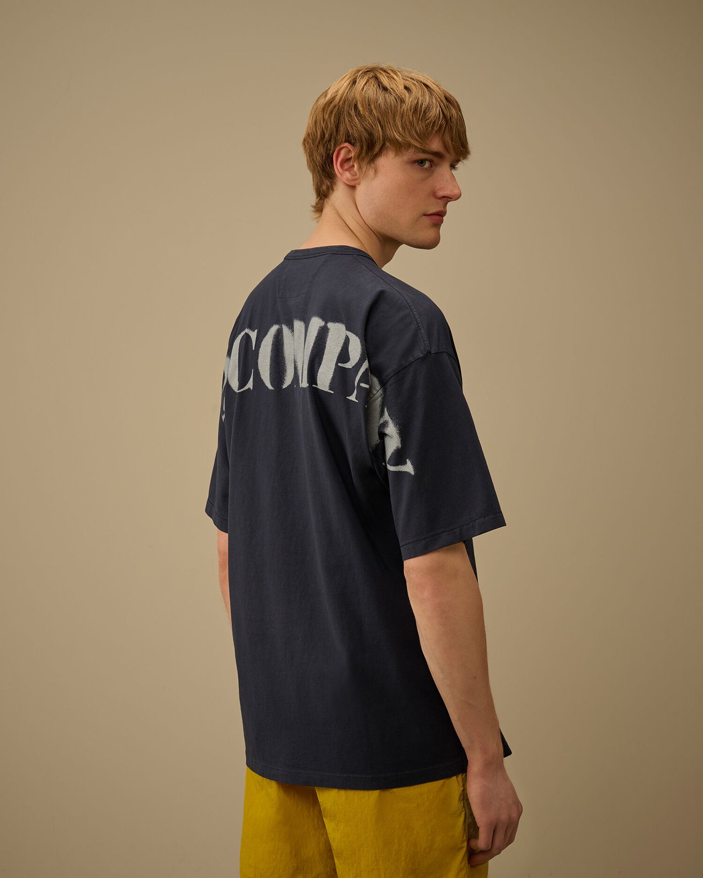 1020 Jersey Short Sleeve Stencil T-Shirt, MIDNIGHT NAVY - BLUE