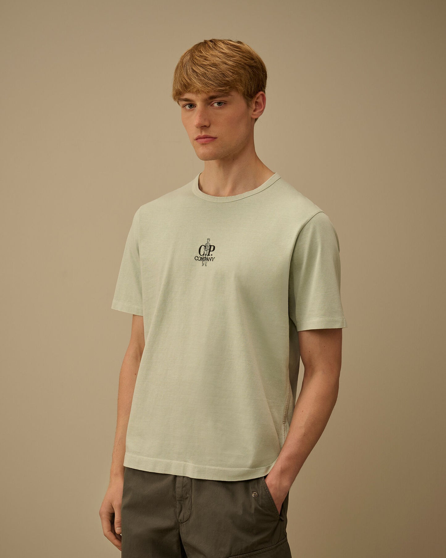 1020 Jersey Short Sleeve Embroidery T-Shirt, MISTY BLUE