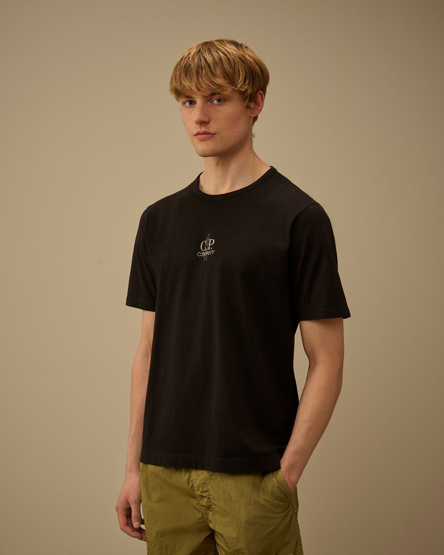1020 Jersey Short Sleeve Embroidery T-Shirt, BLACK