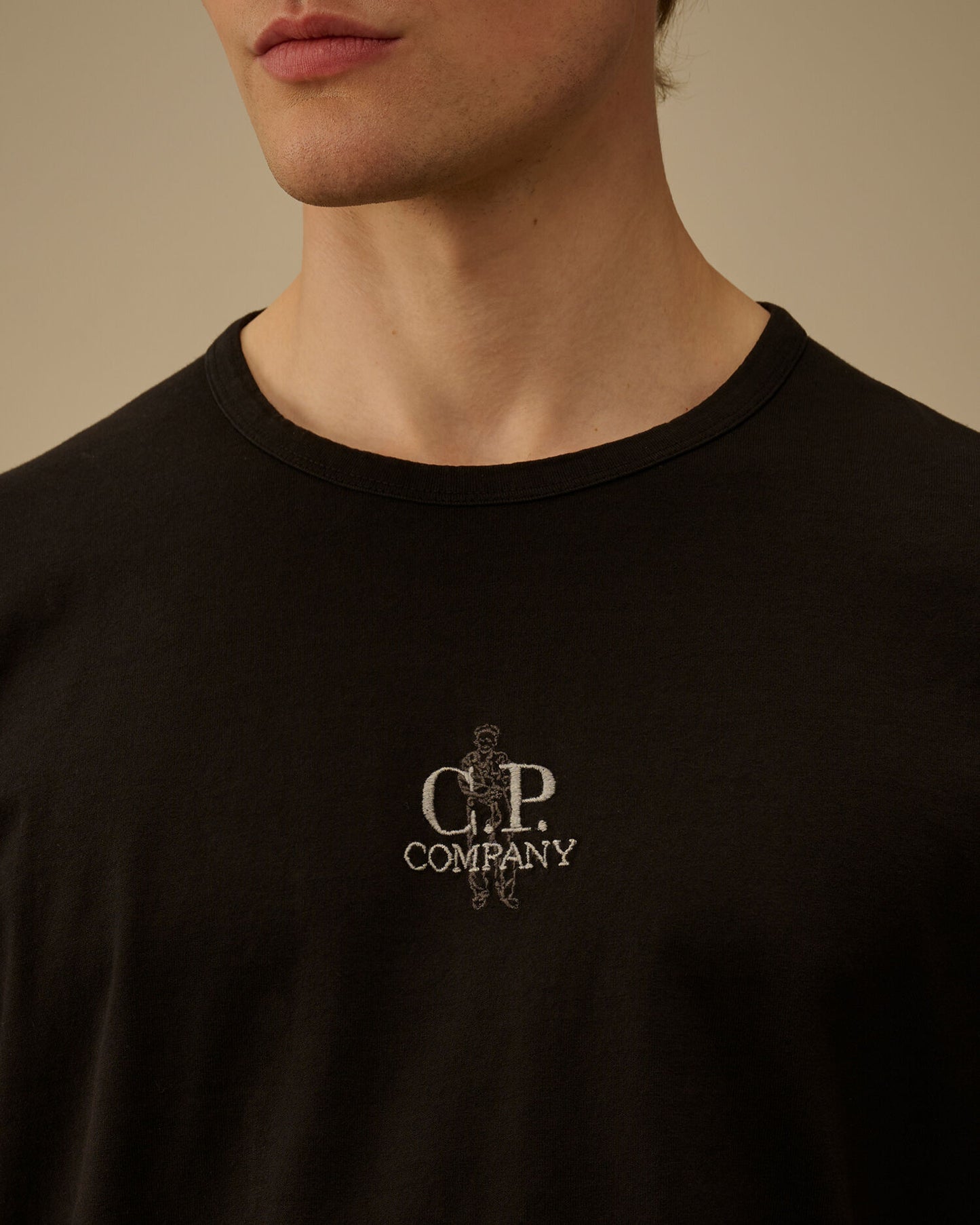 1020 Jersey Short Sleeve Embroidery T-Shirt, BLACK