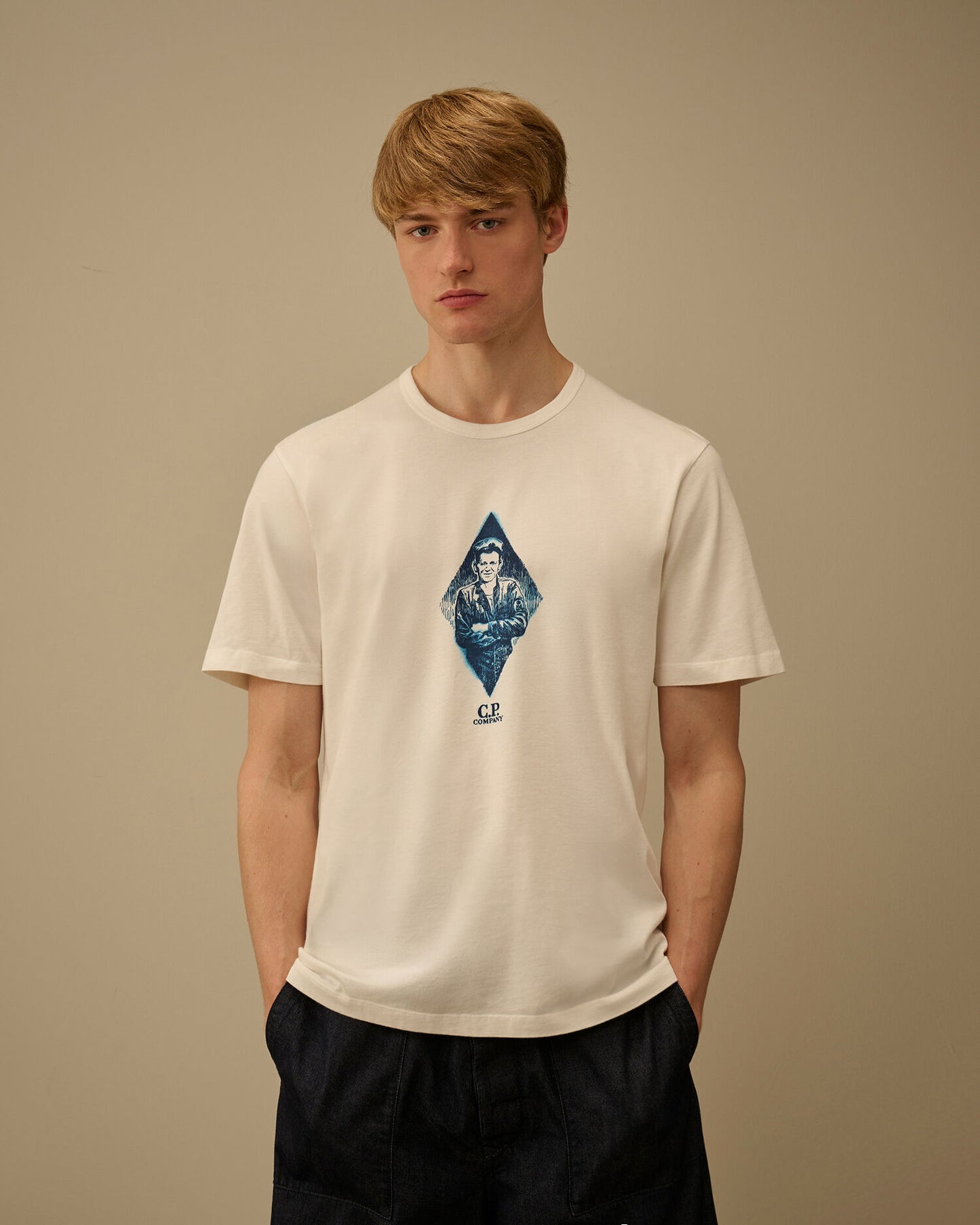 Compact 20/1 Jersey Short Sleeve British Sailor T-Shirt, GAUZE WHITE