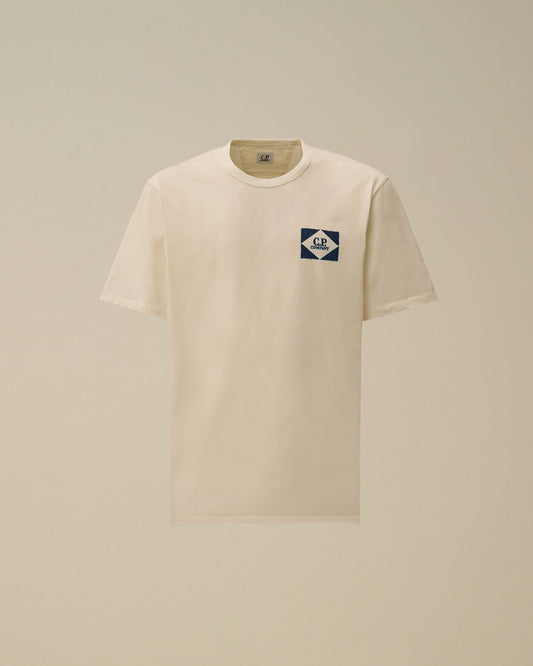 Compact 20/1 Jersey Short Sleeve Logo T-Shirt, GAUZE WHITE