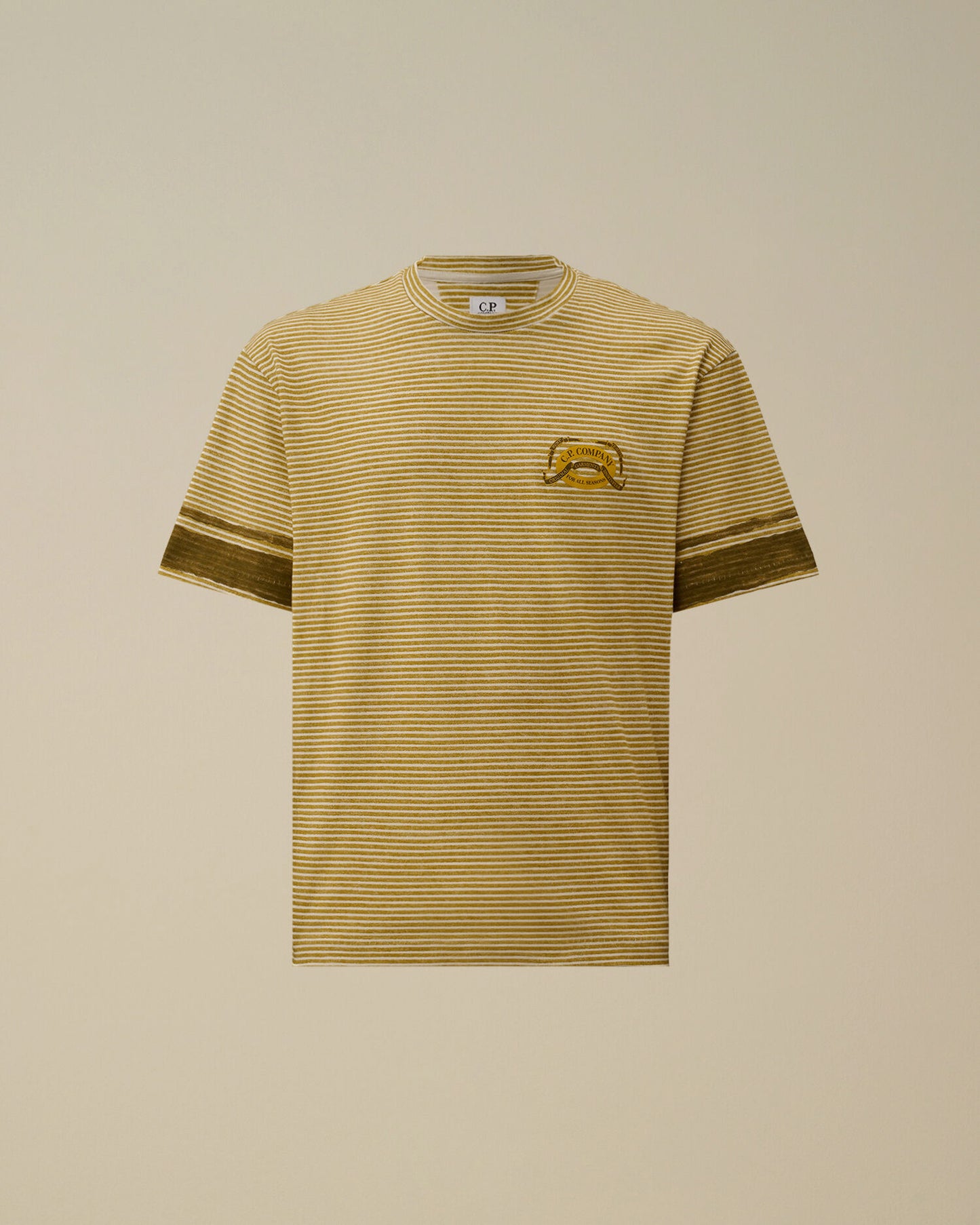 Printed Jersey 20/1 Short Sleeve Logo T-Shirt, ANTIQUE MOSS -YELLOW