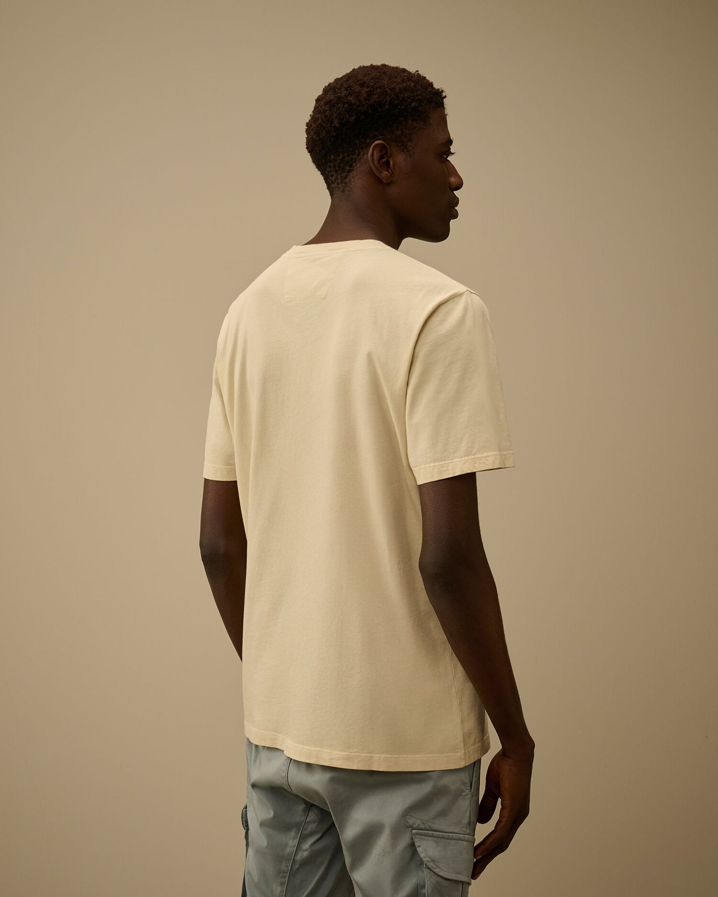 24/1 Jersey Short Sleeve Logo Label T-Shirt, FROZEN DEW - WHITE