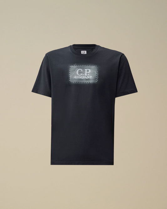 24/1 Jersey Short Sleeve Logo Label T-Shirt, MIDNIGHT NAVY - BLUE