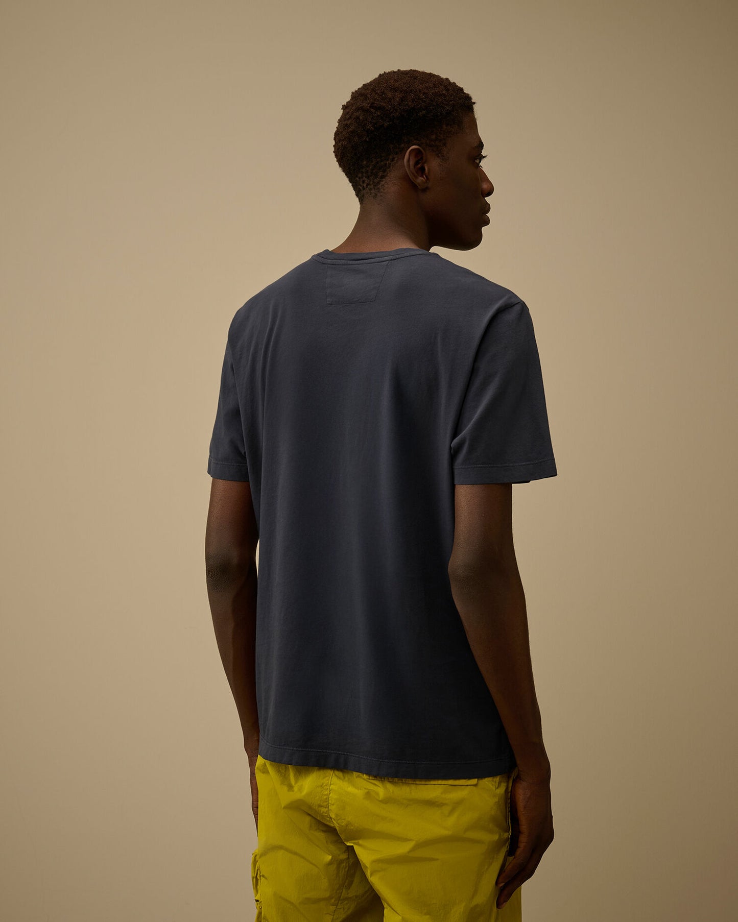 24/1 Jersey Short Sleeve Logo Label T-Shirt, MIDNIGHT NAVY - BLUE