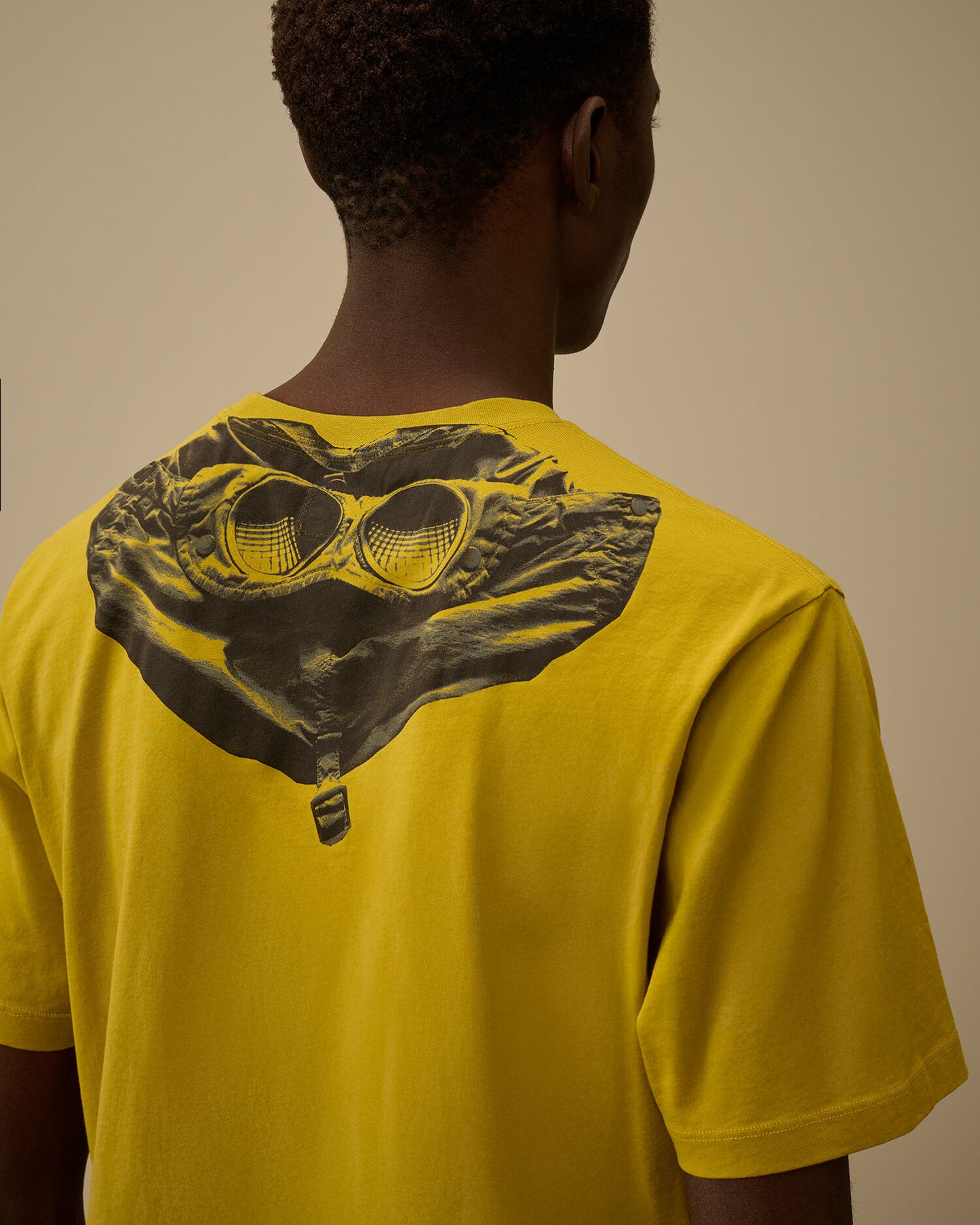30/1 Jersey Short Sleeve Goggle T-Shirt, ANTIQUE MOSS -YELLOW