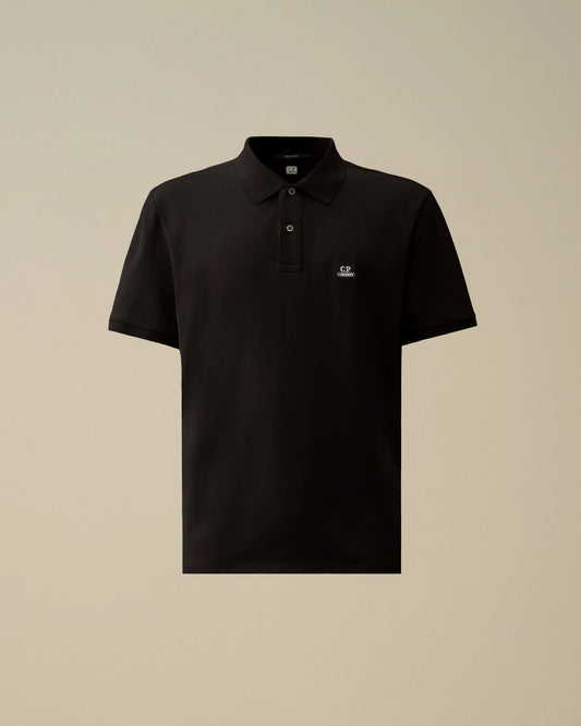 Stretch Piquet Short Sleeve Polo, BLACK