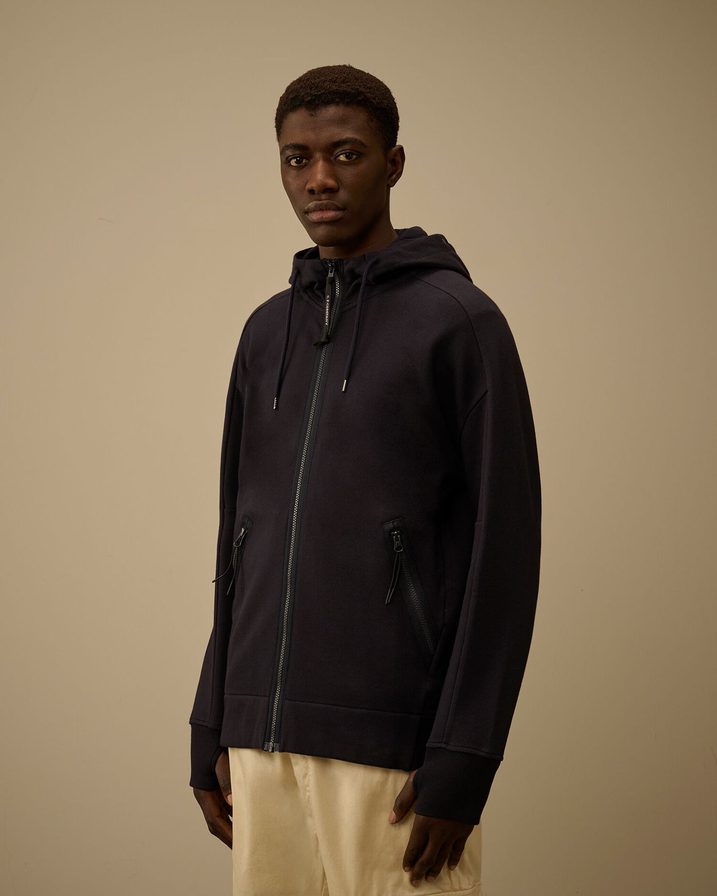 Diagonal Raised Fleece Goggle Sweatshirt, TOTAL ECLIPSE - BLUE