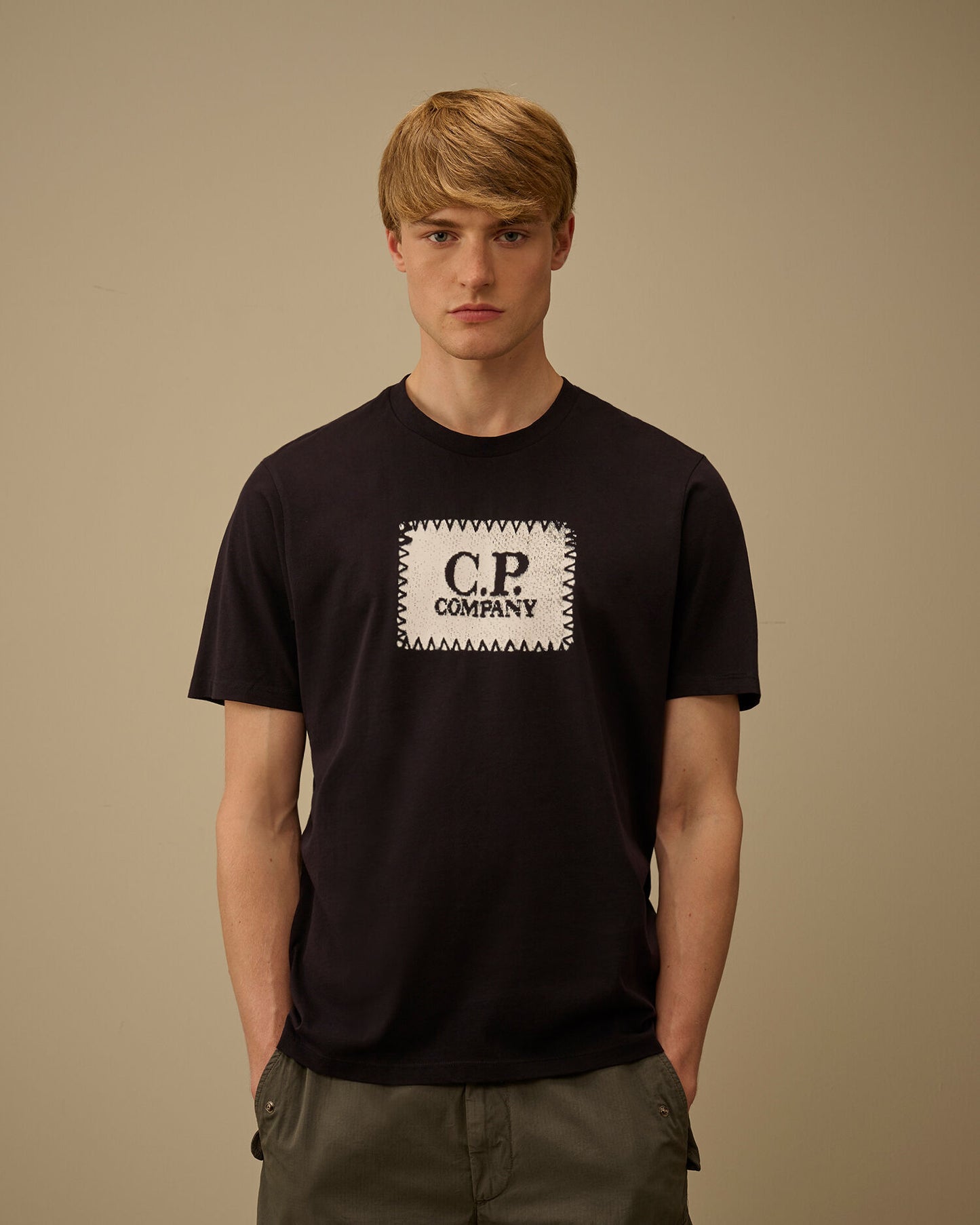 Jersey 30/1 Short Sleeve Logo Label T-Shirt, TOTAL ECLIPSE - BLUE