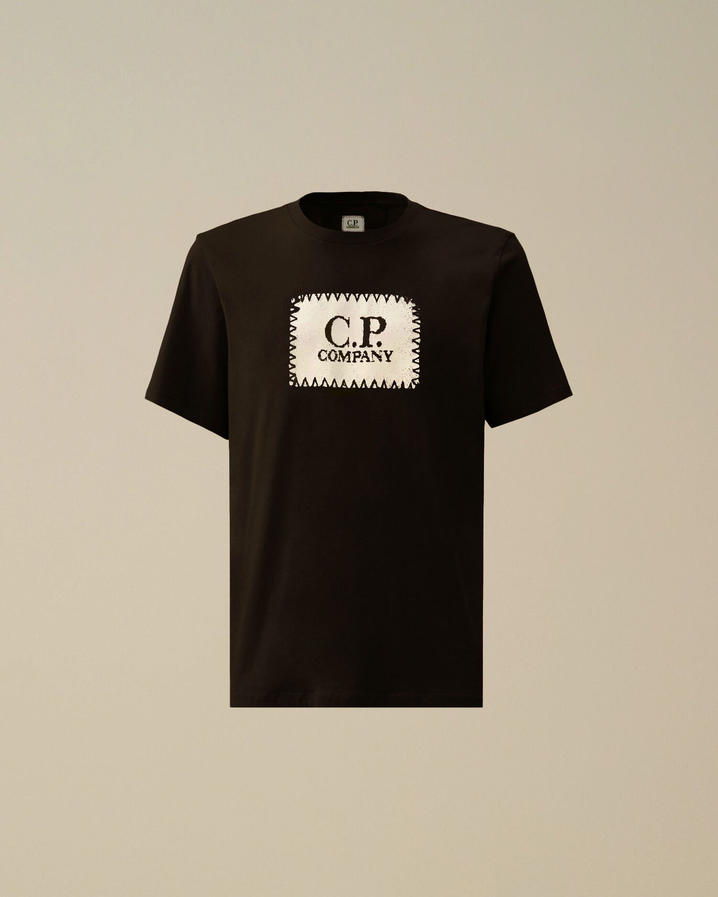 Jersey 30/1 Short Sleeve Logo Label T-Shirt, BLACK