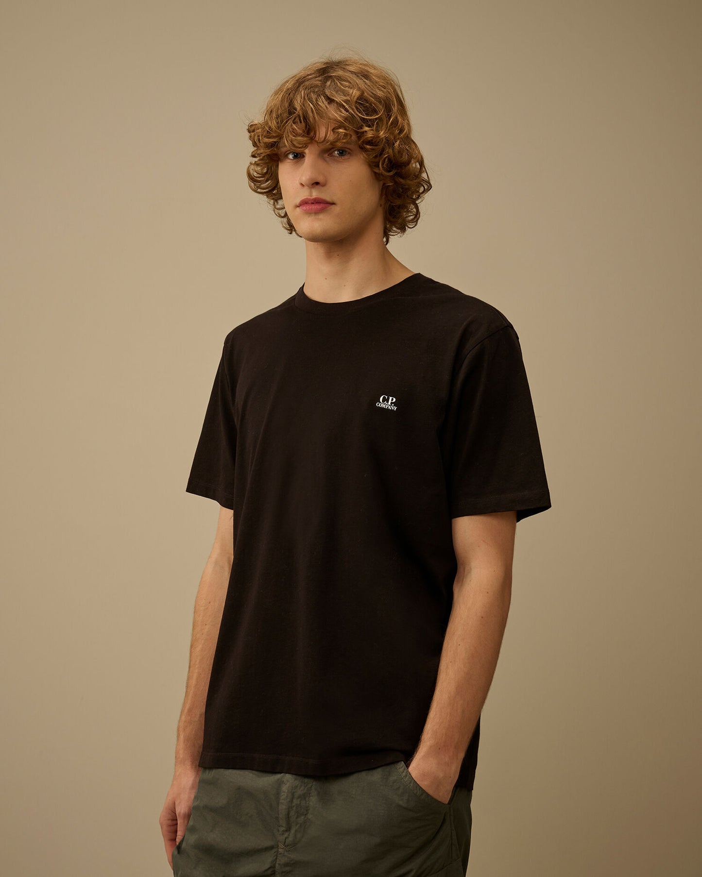 30/1 Jersey Short Sleeve Goggle T-Shirt, BLACK